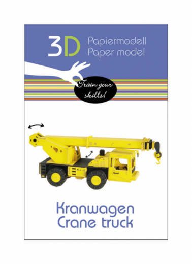 3D paper puzzle, Crane truck ryhmässä PALAPELIT / Mallirakennus @ Spelexperten (158586)