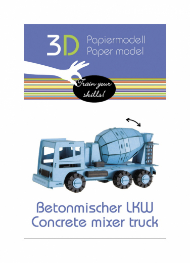 3D paper puzzle, Cement mixer ryhmässä PALAPELIT / Mallirakennus @ Spelexperten (158588)