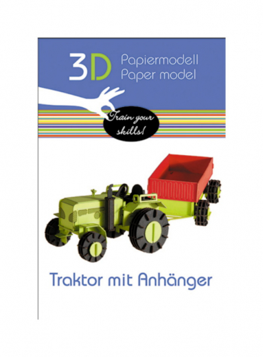 3D paper puzzle, Tractor with trailer ryhmässä PALAPELIT / Mallirakennus @ Spelexperten (158598)