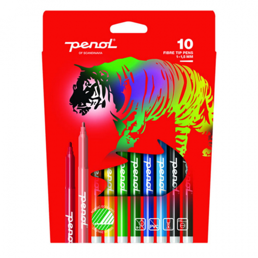 Penol Fiber pens 10-pack ryhmässä LELUT / Luo & maalaa @ Spelexperten (16000001)