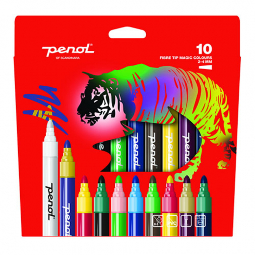 Penol Magic Fiber Pens 10-pack ryhmässä LELUT / Luo & maalaa @ Spelexperten (16000007)