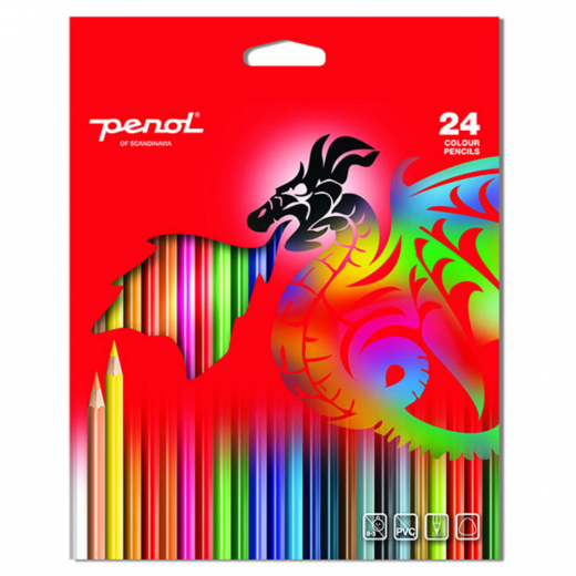 Penol Standard Colored pencil 24-pack ryhmässä LELUT / Luo & maalaa @ Spelexperten (16000111)