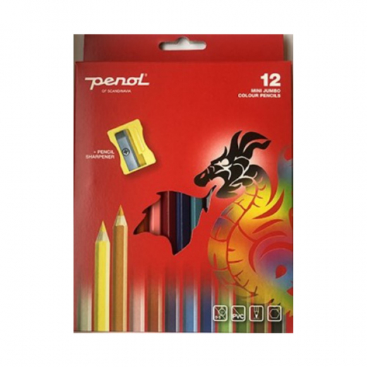 Penol Mini Jumbo colored pencils 12-pack ryhmässä LELUT / Luo & maalaa @ Spelexperten (16000119)