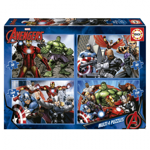 Educa: Avengers - Multi 4, 50-150 Palaa ryhmässä PALAPELIT / < 750 palaa @ Spelexperten (16331)