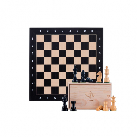 Chess Set Black Maple 50 mm ryhmässä SEURAPELIT / Shakki @ Spelexperten (170497)