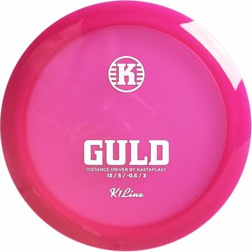 Kastaplast K1 Guld Pink Hot Transparent ryhmässä ULKOPELIT / Disc Golf & frisbee / Distance Drivers @ Spelexperten (17293)