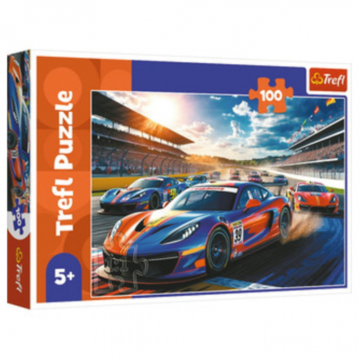 Trefl Palapeli: Fast Racer 100 Palaa ryhmässä PALAPELIT / Lasten palapelit @ Spelexperten (17403)