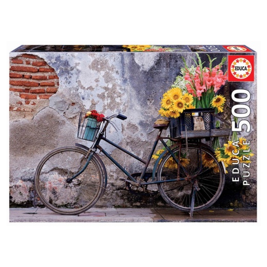 Educa: Bicycle with flowers 500 Palaa ryhmässä  @ Spelexperten (17988)