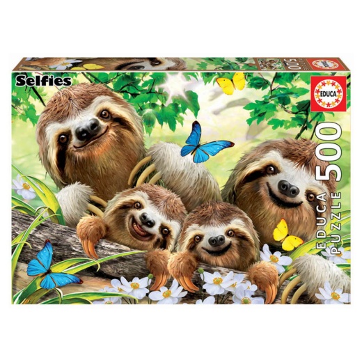 Educa : Sloth Family Selfie - 500 Palaa ryhmässä  @ Spelexperten (18450)