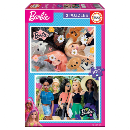 Educa: Barbie 2 x 100 Palaa ryhmässä PALAPELIT / < 750 palaa @ Spelexperten (19300)