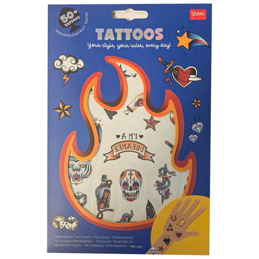 Temporary Tattoos - Old School ryhmässä LELUT / Luo & maalaa @ Spelexperten (193411)