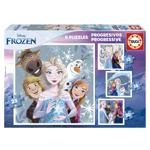 Educa Progressiivinen: Frozen 12-25 Palaa ryhmässä PALAPELIT / < 750 palaa @ Spelexperten (19735)