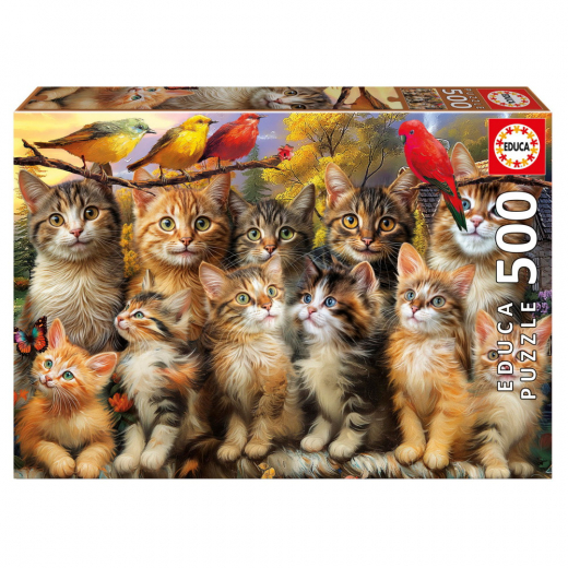 Educa: Kittens and birds 500 Palaa ryhmässä PALAPELIT / < 750 palaa @ Spelexperten (20241)