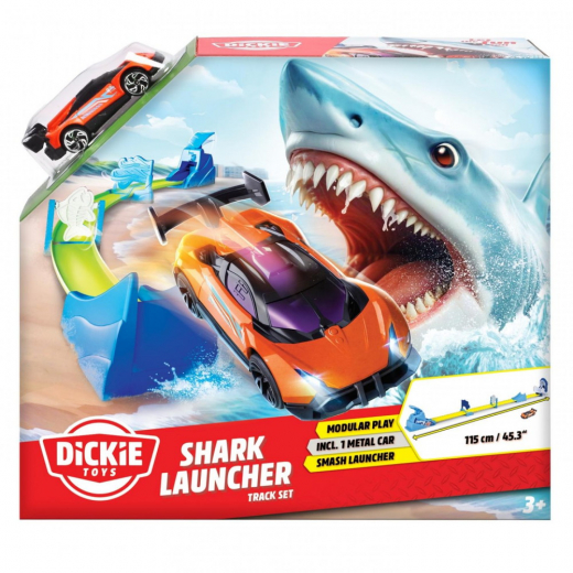 Dickie Toys - Shark Launcher Track Set ryhmässä LELUT / Leluajoneuvot @ Spelexperten (203333000)