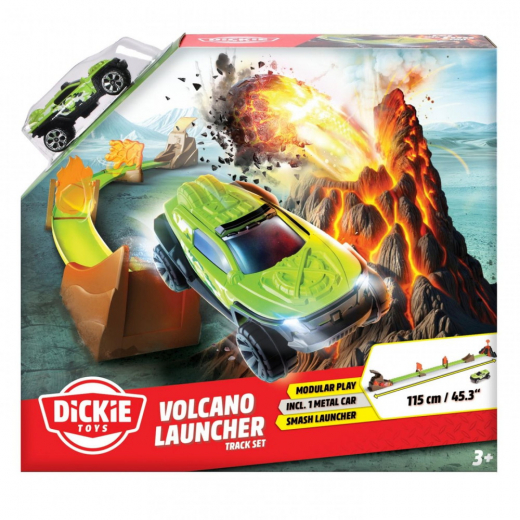 Dickie Toys - Volcano Launcher Track Set ryhmässä LELUT / Leluajoneuvot @ Spelexperten (203333001)