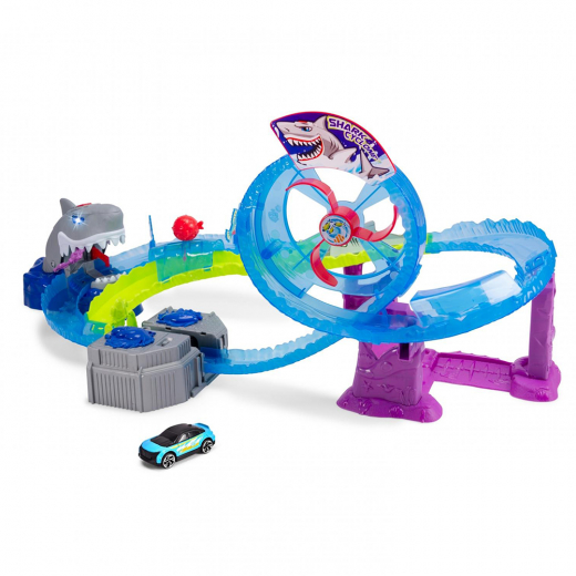 Dickie Toys White Shark Track Set ryhmässä LELUT / Leluajoneuvot @ Spelexperten (203338002)
