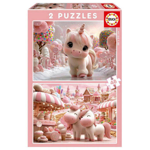Educa Puzzle: Sweet Unicorns 2x48  ryhmässä PALAPELIT / Educa @ Spelexperten (20504)