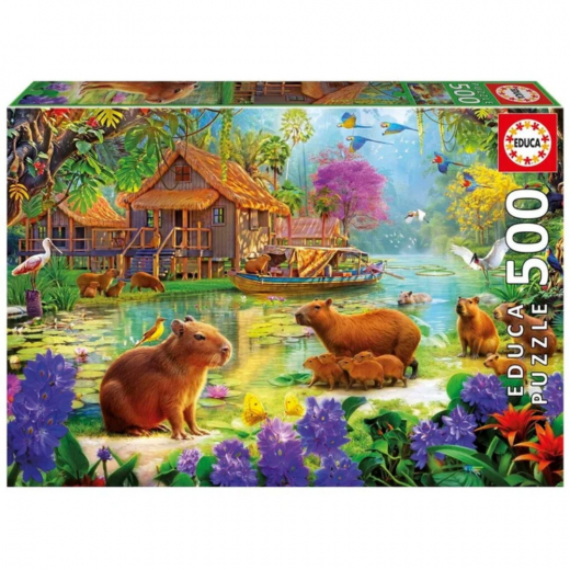 Educa Puzzle: Capybara Village 500 ryhmässä PALAPELIT / Educa @ Spelexperten (20547)