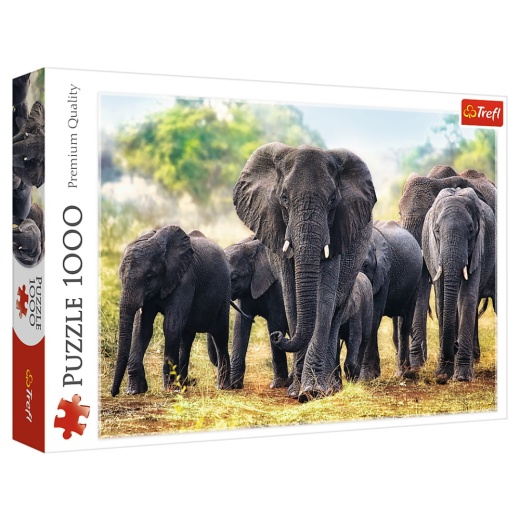 Trefl Palapeli: African Elephants 1000 Palaa ryhmässä PALAPELIT / 1000 palaa @ Spelexperten (22-10442)
