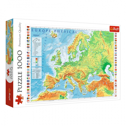 Trefl Palapeli: Physical Map of Europe 1000 Palaa ryhmässä PALAPELIT / 1000 palaa @ Spelexperten (22-10605)