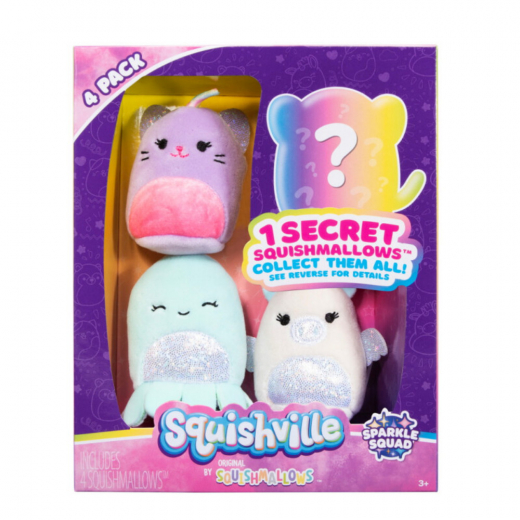 Squishville - 4-Pack Sparkle Squad ryhmässä LELUT / Pehmolelu / Squishmallows @ Spelexperten (2210077-0327)