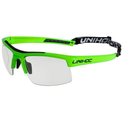 Unihoc - Eyewear Energy Junior Neon Green ryhmässä ULKOPELIT / Salibandy / Suojalasit @ Spelexperten (24474)