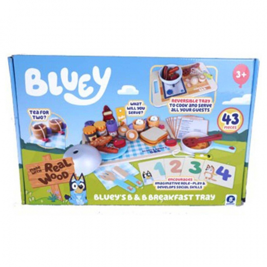 Bluey Lelu Hotelliaamiaisalusta Puinen 43 osaa ryhmässä LELUT / Figuurit ja leikkisarjat / Bluey @ Spelexperten (249-292)