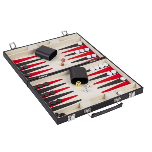Backgammon Medium Beige ryhmässä SEURAPELIT / Backgammon @ Spelexperten (250505)