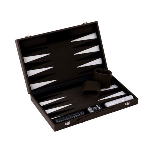 Engelhart Backgammon Lace Tummanruskea ryhmässä SEURAPELIT / Backgammon @ Spelexperten (250563)