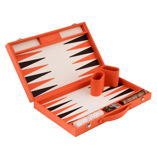 Engelhart Backgammon Keskikokoinen Oranssi ryhmässä SEURAPELIT / Backgammon @ Spelexperten (250564)