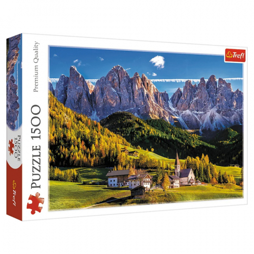 Trefl  Val di Funes valley, Italy 1500 Palaa ryhmässä PALAPELIT / 1500 palaa @ Spelexperten (26163)