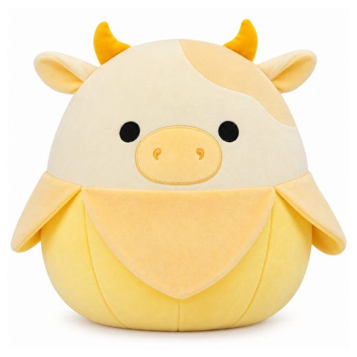 Squishmallows Bowman Banana Cow 30 cm ryhmässä LELUT / Pehmolelu / Squishmallows @ Spelexperten (280446)