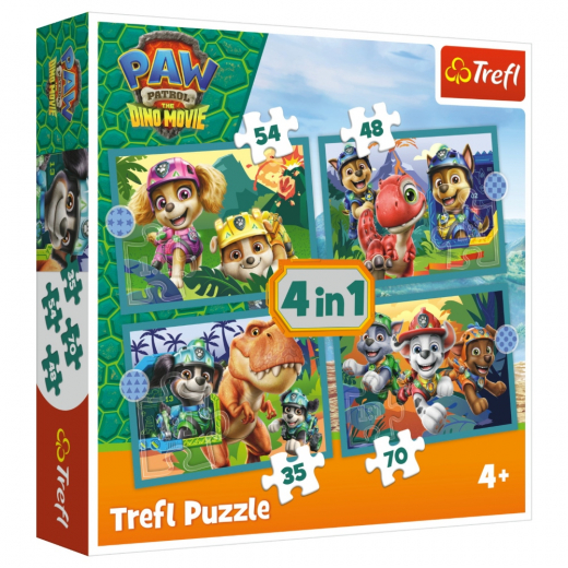 Trefl Palapeli: Dinosaur Island 4in1 ryhmässä UUTUUDET @ Spelexperten (34687)
