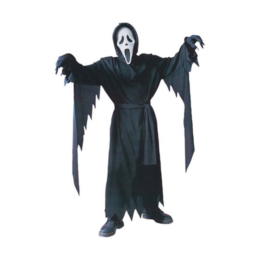 Masquerade Costume Ghost Face Scream Kids Size ryhmässä LELUT / Naamiaiset / Halloween / Naamiaisasut / Asut lapsille @ Spelexperten (3565)