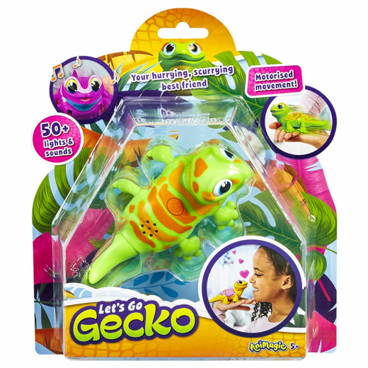 Animagic Lets Go Gecko - Green ryhmässä LELUT / Interaktiiviset lelut @ Spelexperten (36023026-G)