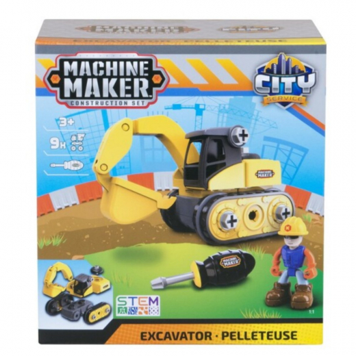 Machine Maker City Service - Excavator ryhmässä LELUT / Leluajoneuvot @ Spelexperten (40013)