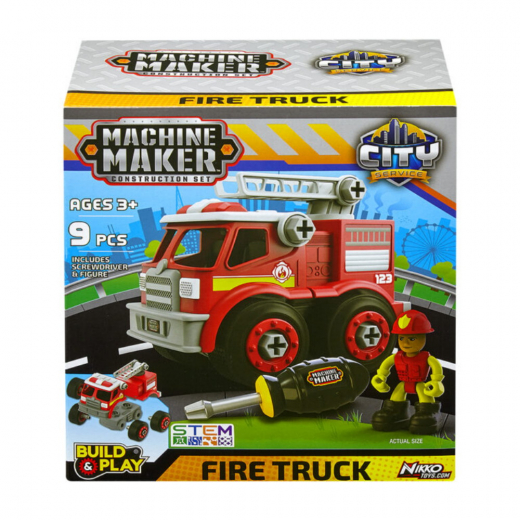 Machine Maker City Service - Fire Truck ryhmässä LELUT / Leluajoneuvot @ Spelexperten (40042)