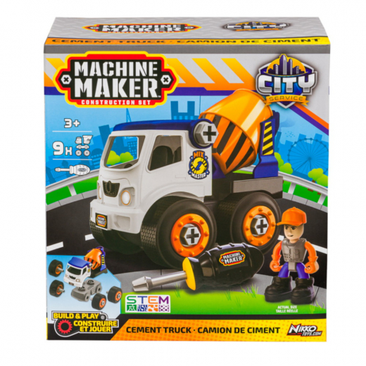 Machine Maker City Service - Cement Truck ryhmässä LELUT / Leluajoneuvot @ Spelexperten (40045)