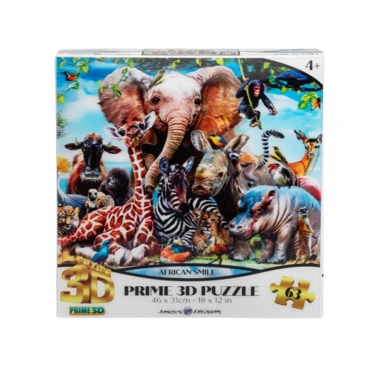 Puzzle - African Smile 63 pieces ryhmässä PALAPELIT / Lasten palapelit @ Spelexperten (41040001-03)