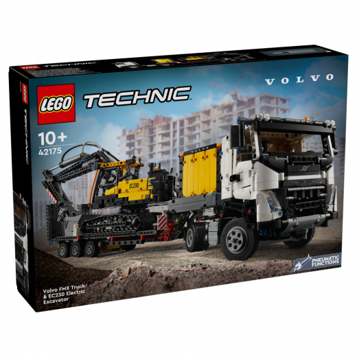 LEGO Technic - Volvo FMX ‑kuorma-auto ja EC230 Electric ‑kaivukone ryhmässä LELUT / LEGO / LEGO Technic @ Spelexperten (42175)