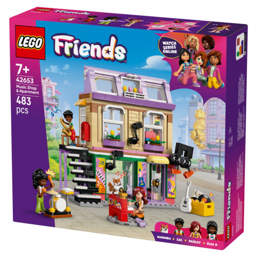 LEGO Friends - Musiikkikauppa ja asunto ryhmässä LELUT / LEGO / LEGO Friends @ Spelexperten (42653)