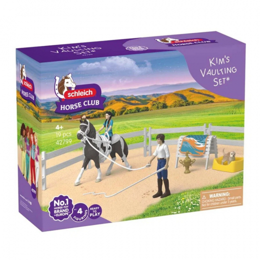 Schleich Horse Club - Kim's Vaulting Set ryhmässä LELUT / Figuurit ja leikkisarjat / Schleich @ Spelexperten (42799)