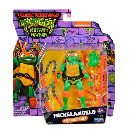 Turtles Mutant Mayhem Basic Figures Michelangelo ryhmässä LELUT / Figuurit ja leikkisarjat / Turtles @ Spelexperten (46-83283)