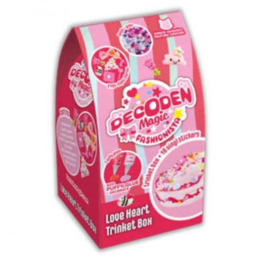 Decoden Magic Fashionista - Love Heart Trinket Box ryhmässä LELUT / Luo & maalaa / Decoden Magic @ Spelexperten (481-0932)