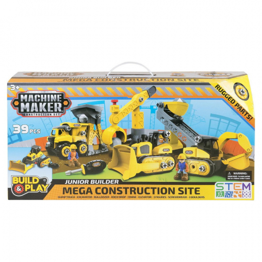 Machine Maker Mega Construction Site 39 osat ryhmässä LELUT / Leluajoneuvot @ Spelexperten (49059)