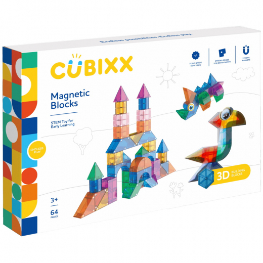 Cubixx - Magnetic Blocks 64 Palaa ryhmässä UUTUUDET @ Spelexperten (501002)
