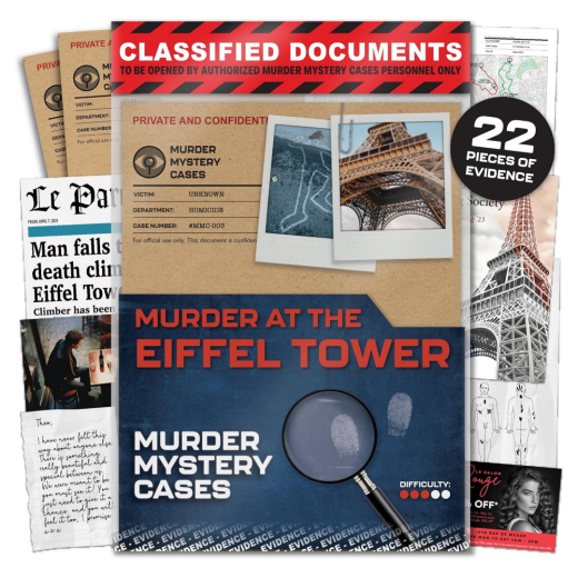 Murder Mystery Cases: Murder at the Eiffel Tower ryhmässä SEURAPELIT / Escape Room @ Spelexperten (5065006752167)