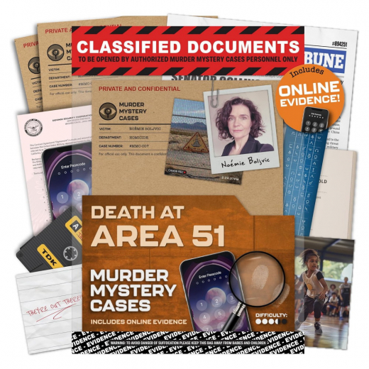 Murder Mystery Cases: Death at Area 51 ryhmässä SEURAPELIT / Escape Room @ Spelexperten (5065006752396)
