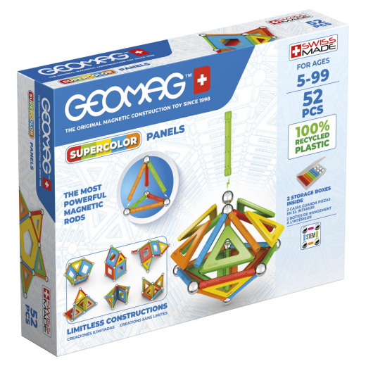 Geomag Supercolor -paneelit kierrätetyt 52 Osaa ryhmässä LELUT / Rakennuspalikat / Geomag @ Spelexperten (51024004)