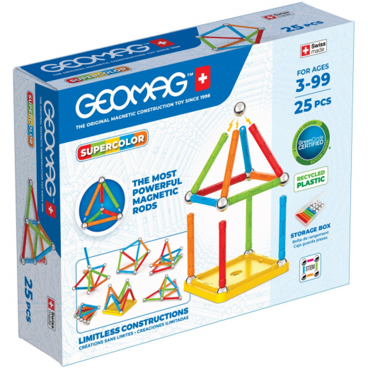 Geomag Supercolor 25 Palat ryhmässä LELUT / Rakennuspalikat / Geomag @ Spelexperten (51025008)